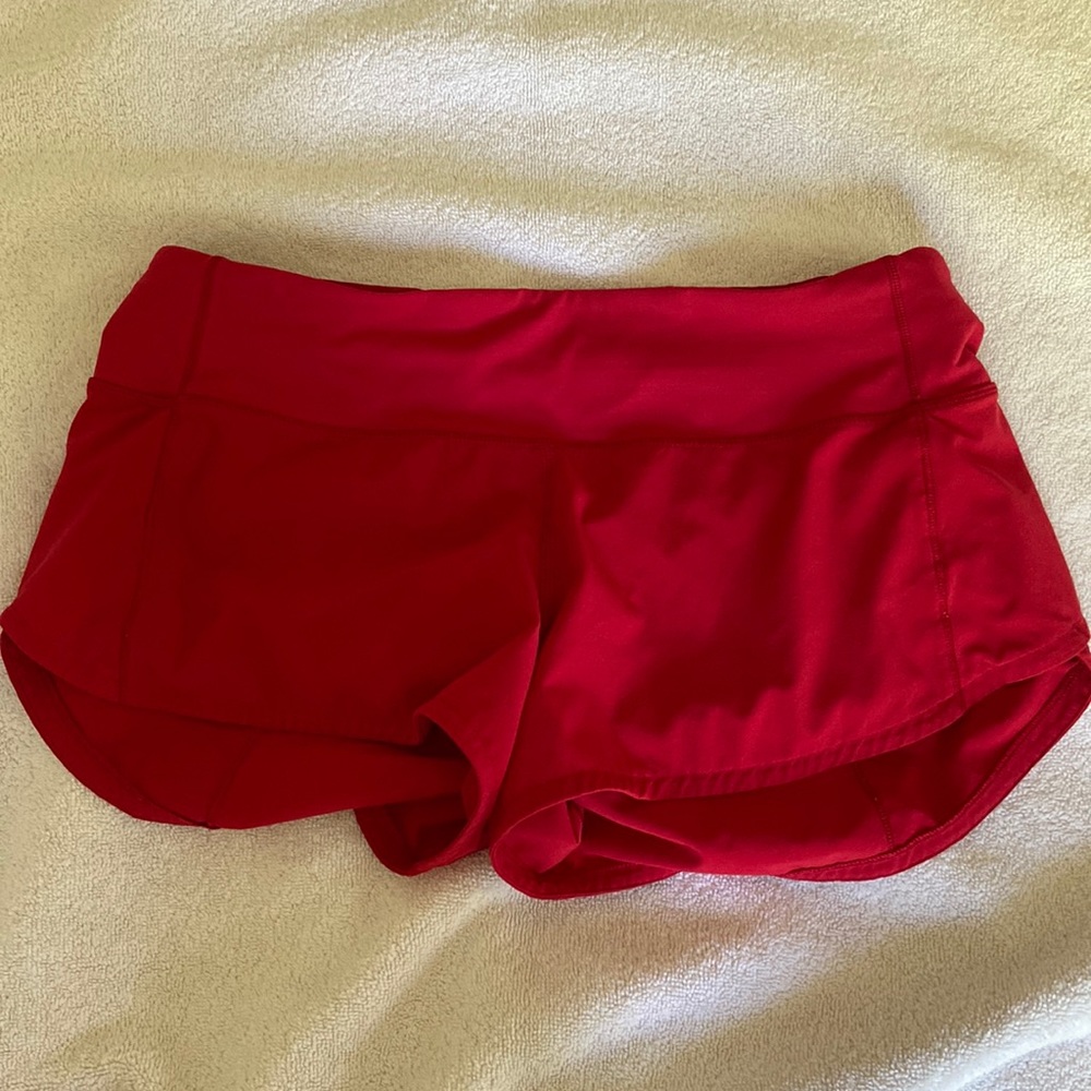 Lululemon Red LR Speed Up Short 2.5